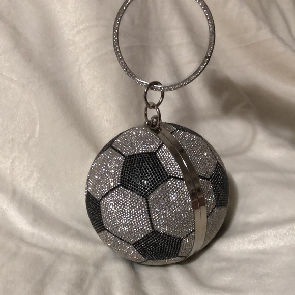 COPY - Crystal covered soccer ball wristlet/shoulder/crossbody bag. - Picture 2 of 4